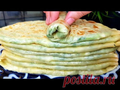 МУКА+КИПЯТОК И ЗЕЛЕНЬ! ЭТО В 100 РАЗ ВКУСНЕЕ И ПОЛЕЗНЕЕ ЧЕМ ОБЫЧНЫЕ ЧЕБУРЕКИ! ВЫ БУДЕТЕ В ВОСТОРГЕ..