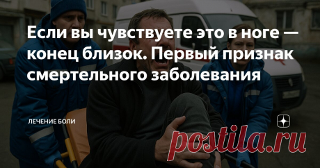 Если вы чувствуете это в ноге — конец близок. Первый признак смертельного заболевания Статья автора «Лечение боли» в Дзене ✍: Вчера вечером ко мне постучалась соседка тётя Света. Держалась за дверной косяк, лицо бледное.