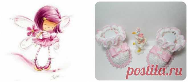 Из чего же, из чего же, из чего же, сделаны наши девчонки ? Пинетки для девочек. из категории Мои работы – Вязаные идеи, идеи для вязания