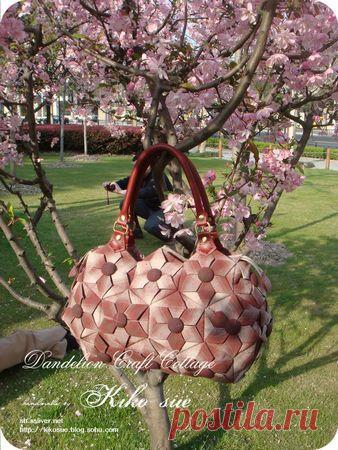 Сумочка и кошелек из цветов-блоков. МК.