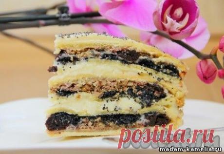 Наполеон на сметане с маком и вишней - 24 Февраля 2015 - Кулинарный блог - Камелия
