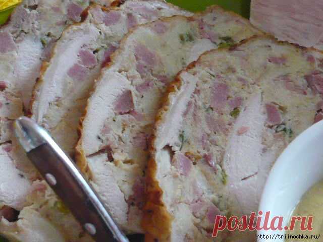 Вкуснющий рулет из курицы с начинкой