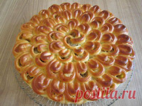 Мясной пирог «Хризантемка»