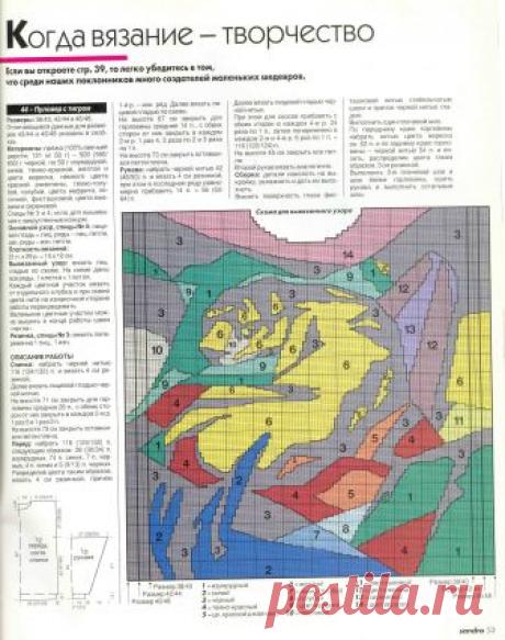 Франц Марк - Тигр 2/2. Вязаная картина. Фотоальбом участника Светлана &gt;^..^&lt;
