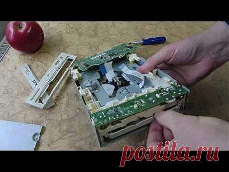 А что там внутри :) разбираем CD-ROM привод и ... - YouTube