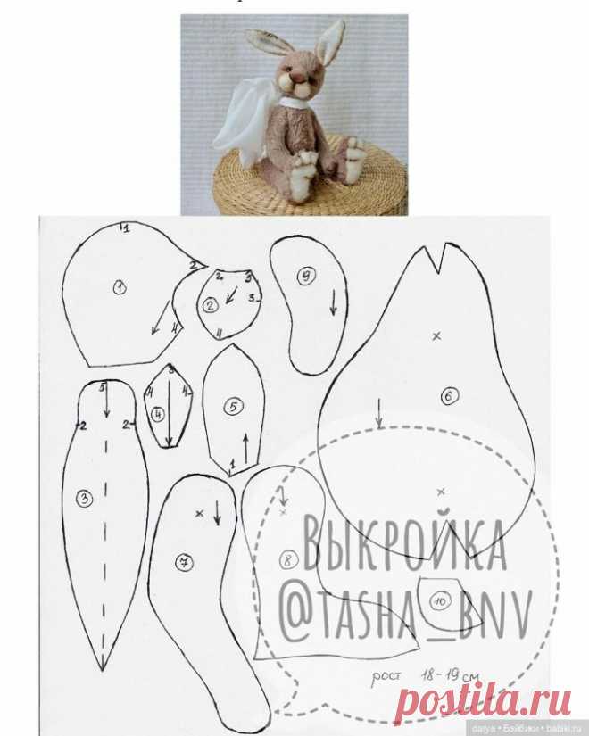 Выкройка тедди зайки от Натальи Бутенко / Зайки / Бэйбики. Куклы фото. Одежда для кукол