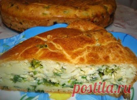 Пирог с яйцом и зеленым луком