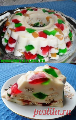 Торт без выпечки с печеньем 