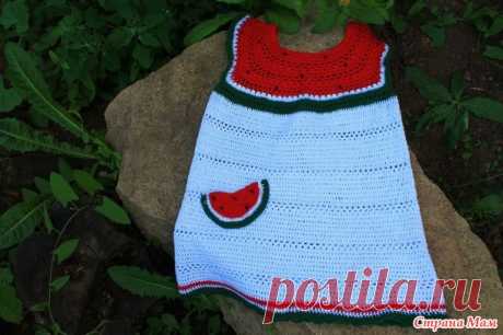 "Арбузное" платье на день рождения дочурке - Вязание для детей - Страна Мам