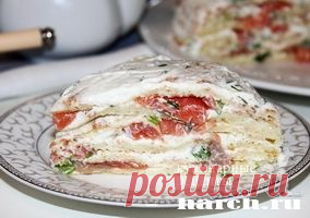 Кабачковый торт с малосольной семгой | Харч.ру - рецепты для любителей вкусно поесть