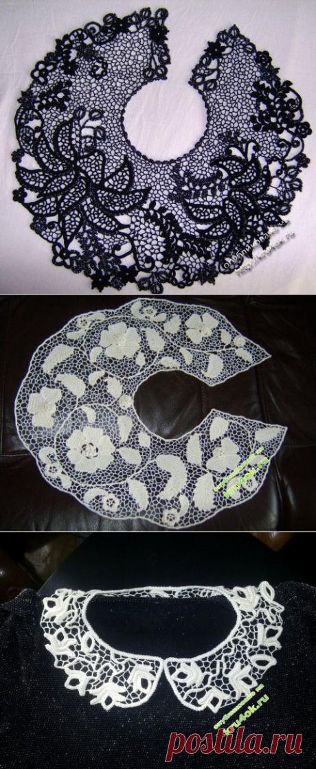 Воротники в технике ирландского кружева - вязание крючком на kru4ok.ru