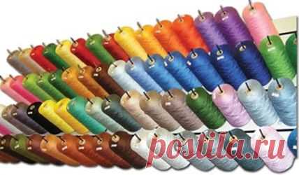 Виды ниток для шитья.
