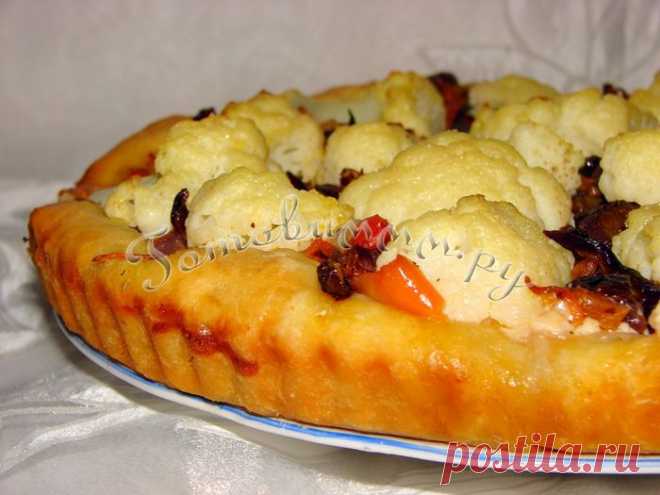 Пирог с цветной капустой - вкусное, нежное дрожжевое тесто на рассоле и восхитительная сочная начинка