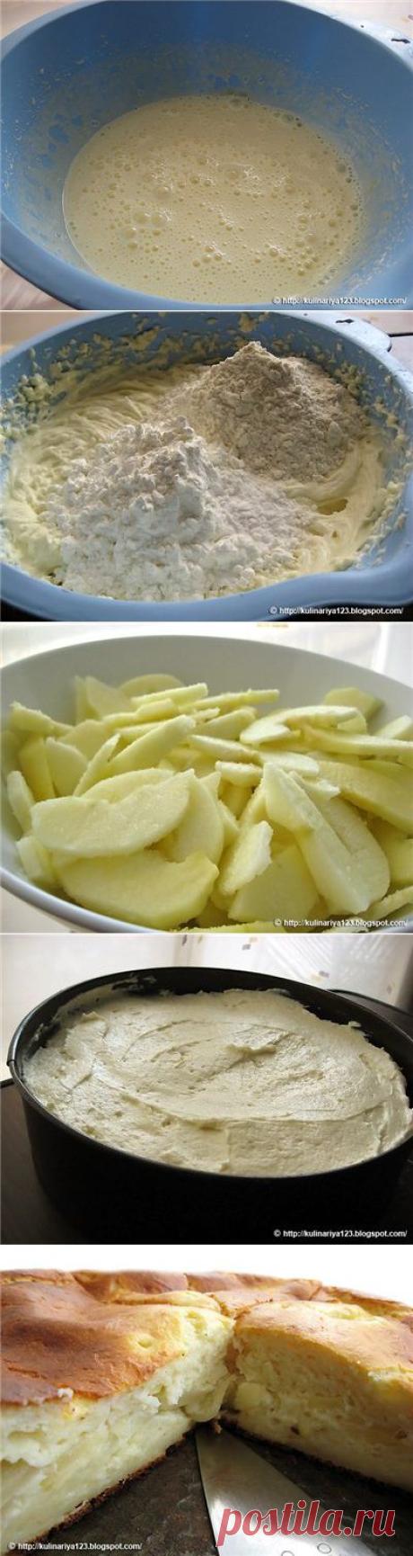 306. Творожный пирог с яблоками