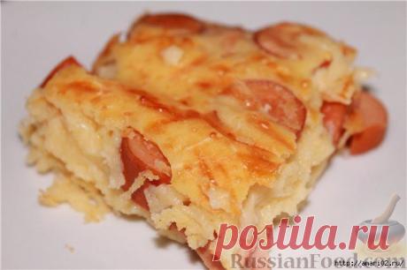 Очень быстрый сырный пирог.