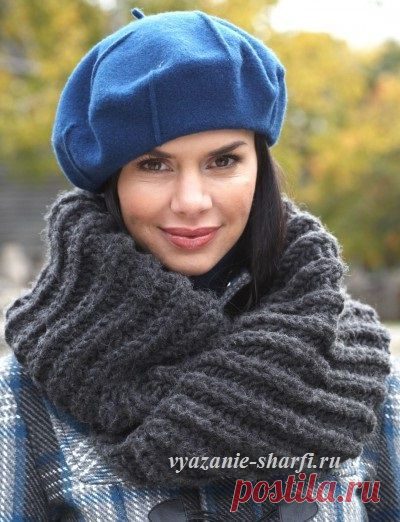 Модные шарфы-СНУДЫ (Snood) спицами 3.Идеи и описания.12 Моделей.