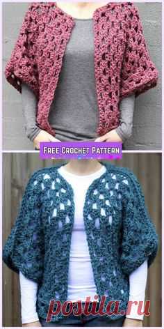 Crochet Granny Shrug Free Patterns for Ladies - Crochet Granny Shrug Free Pattern