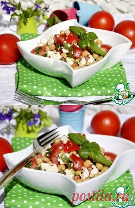 Пикантный салат с нутом и фетой - кулинарный рецепт