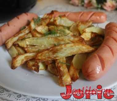 Жареный картофель с сосисками в мультипечи рецепт с фото