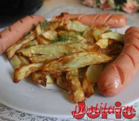 Жареный картофель с сосисками в мультипечи рецепт с фото