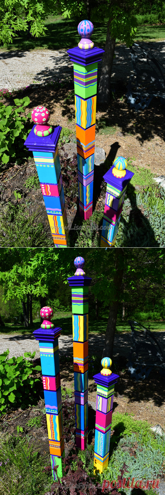 Garden Totem Garden Art Garden Sculpture Sculptural от LisaFrick