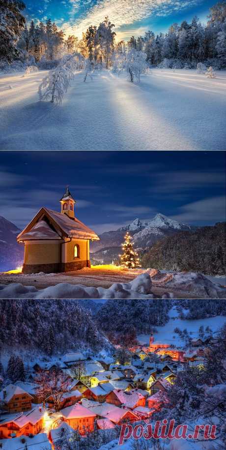 Красивые зимние пейзажи.