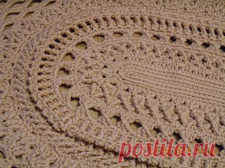 Овальный коврик *Майское чудо* крючком - Crochet - Modnoe Vyazanie