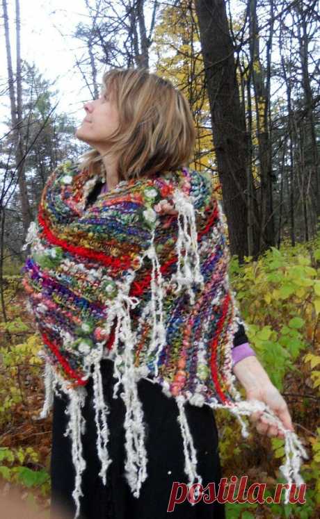 rustikale HANDGESTRICKTER wolle wickeln Schal von beautifulplace