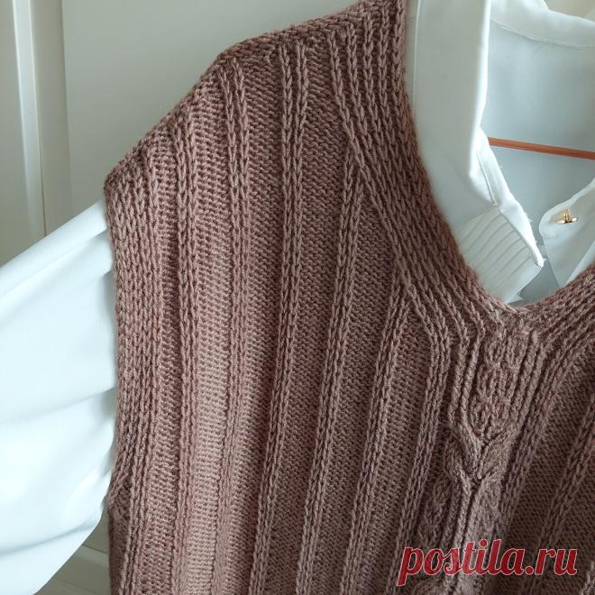 Жилет спицами. Подборка рабочих публикаций. | Вязаный детский плед и просто жизнь! | Дзен