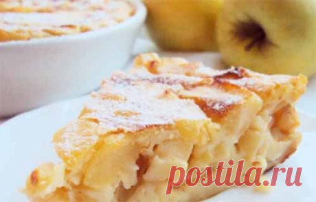 Творожная запеканка с яблоками