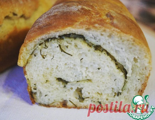 Домашний хлеб с укропом и чесноком – кулинарный рецепт