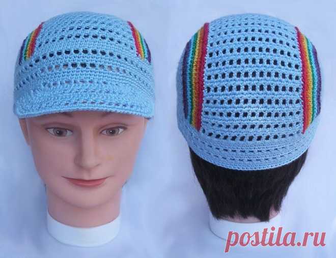 кепка двойная радуга