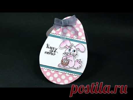 DIY Easter Greeting Card - Easy Easter Bunny, Egg Shaped Card Making