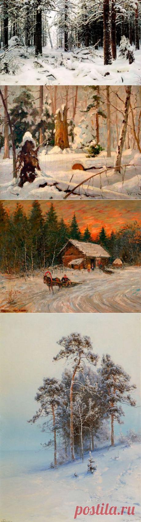 Зимний пейзаж на картинах русских художников