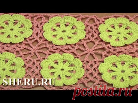 How To Join Floral Motifs Урок 38 часть 2 из 2 Как вязать крючком