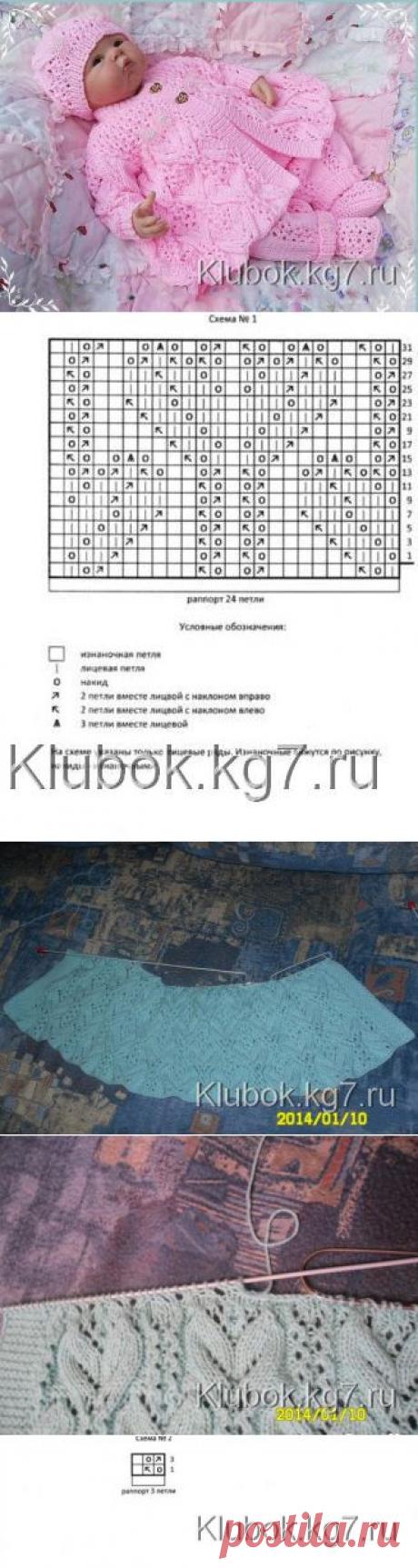 Жакет &quot;Цветочная фантазия&quot; для новорожденной девочки