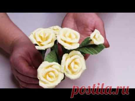 Розочки из гофрированной бумаги / DIY Crepe Paper Rose - YouTube

В видео покажу как сделать розочки из гофрированной бумаги. Вы можете сделать как одиночные розочки так и создать веточку из роз.