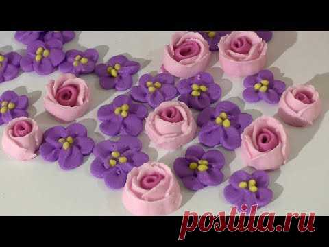 ЦВЕТЫ ИЗ АЙСИНГА Как сделать цветы из айсинга своими руками