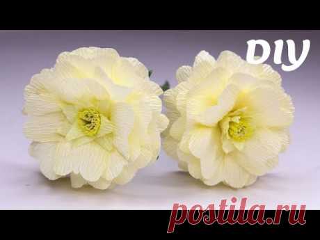 Цветы из гофрированной бумаги / Crepe paper flowers / Flores de papel crepé - YouTube

Сегодня покажу как сделать красивый весенний цветок из гофробумаги.