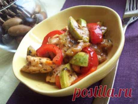 Самые вкусные рецепты: Куриное филе с кабачками