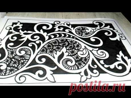MENGGAMBAR ORNAMEN UNTUK HIASAN DINDING