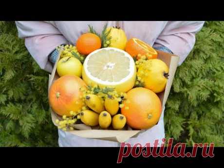 Фруктовый букет ☆ ПОДАРОК своими руками