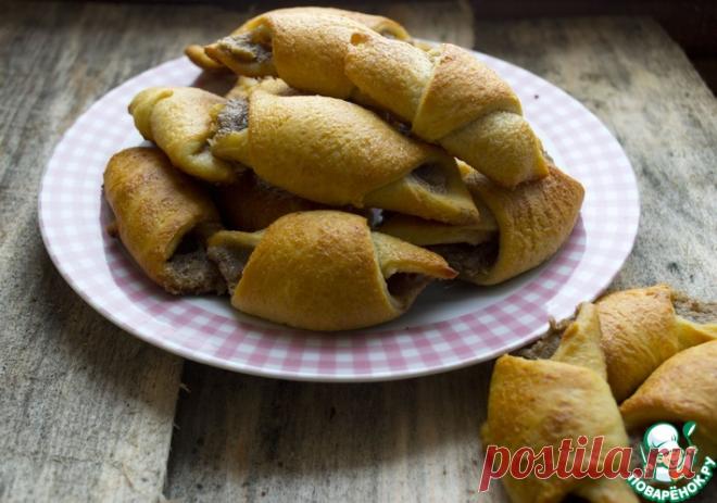 Рогалики с халвой Кулинарный рецепт