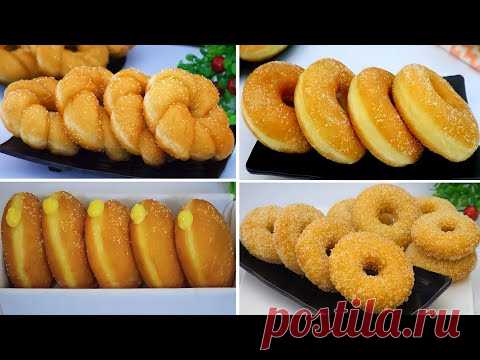 4 простых рецепта пончиков, мягких и нежных без миксера