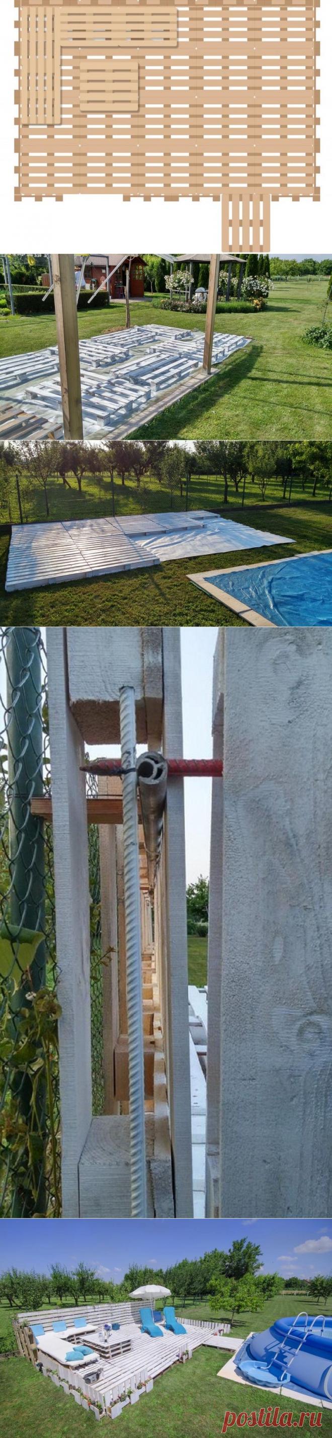 Место для отдыха из поддонов