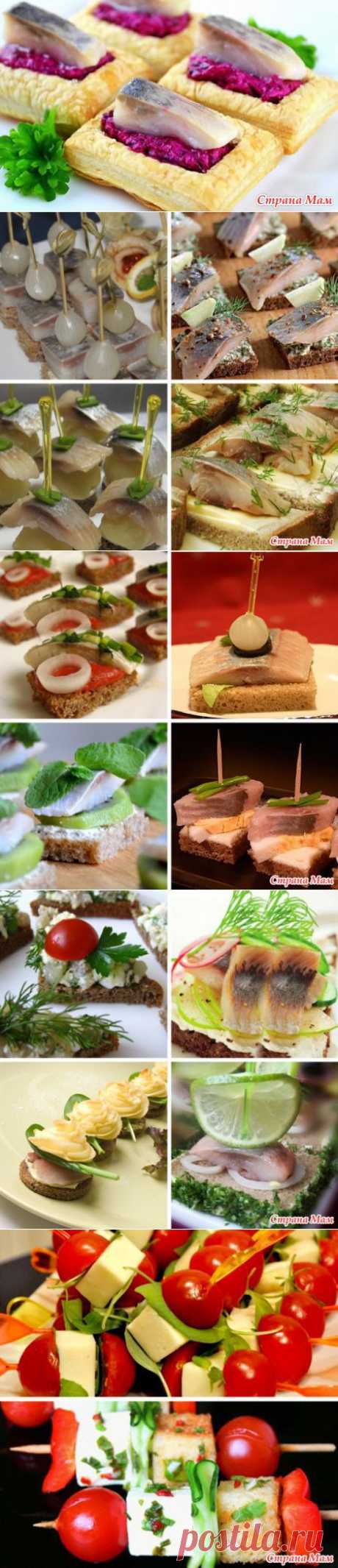 Новогодние канапе.10 идей для фуршета! Красиво и вкусно!!! | 4vkusa.ru