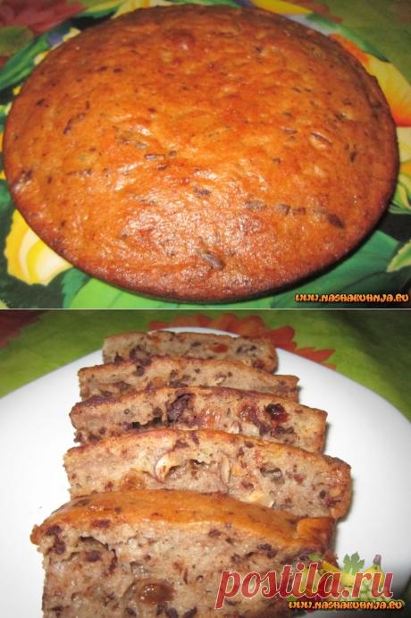 Постимся со вкусом: Банановый кекс с шоколадом, орехами и изюмом | Домашняя кулинария