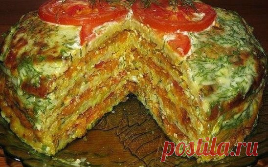 Вкуснейший тортик из кабачков
Ингредиенты:
-4 – небольших кабачка
-2 – яйца
-200 гр – майонеза
-100 гр – сыра
-2- большие моркови
-2 – луковицы
-чесночок, соль. перчик- по вкусу
-мука- до консистенции теста как на оладьи
-2- помидорчика.
Приготовление:
Кабачки помыть и почистить. Натереть на крупной тёрке, посолить, поперчить и дать немного постоять, пока кабачки выделят сок. Затем их отжать, добавить яйца и муку. Жарить коржи на разогретой сковороде с небольшим добавление растит. масла.
Лук мел