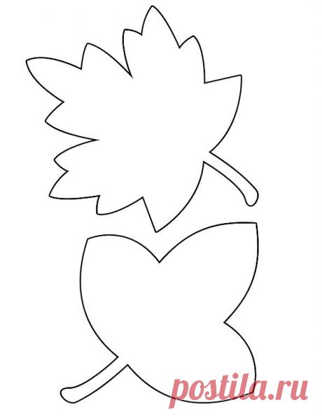 Autumn Leaves Coloring Image Free | pattern