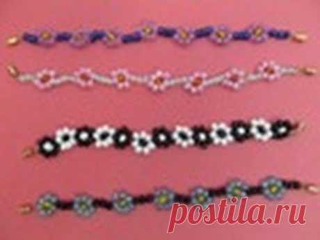 Pulsera De Flores con Chaquira - Colección Hippie-Chic